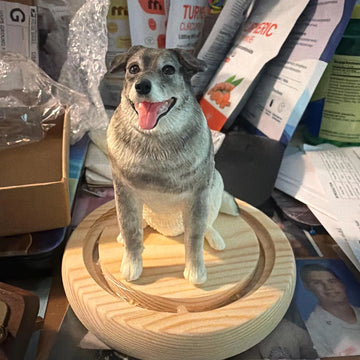 Detailed hand-painted custom pet figurine
