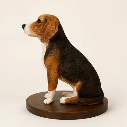 Custom pet portrait figurine with detailed markings